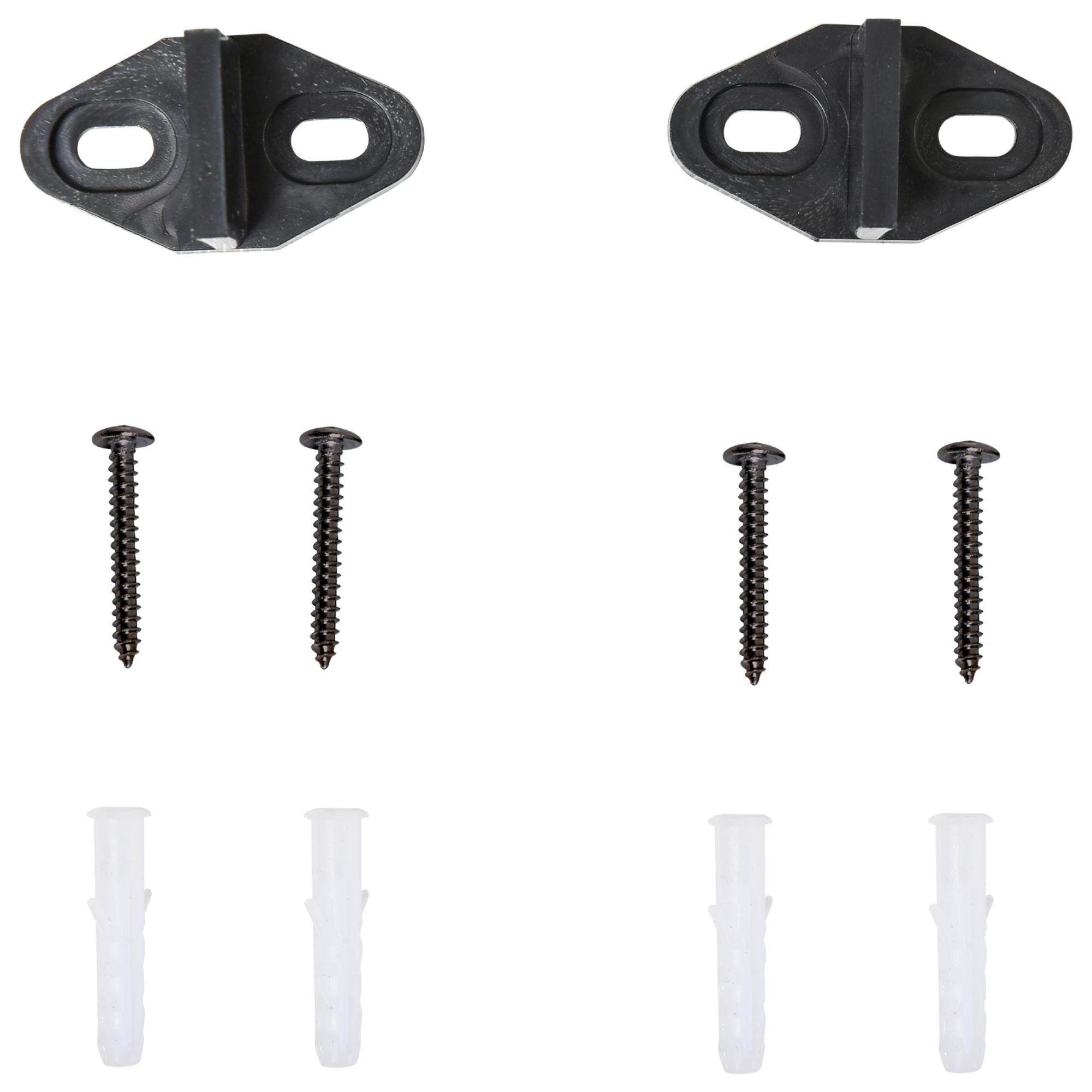 Pack Herrajes para Doble Puerta Corredera 200x0,6x4 cm Negro