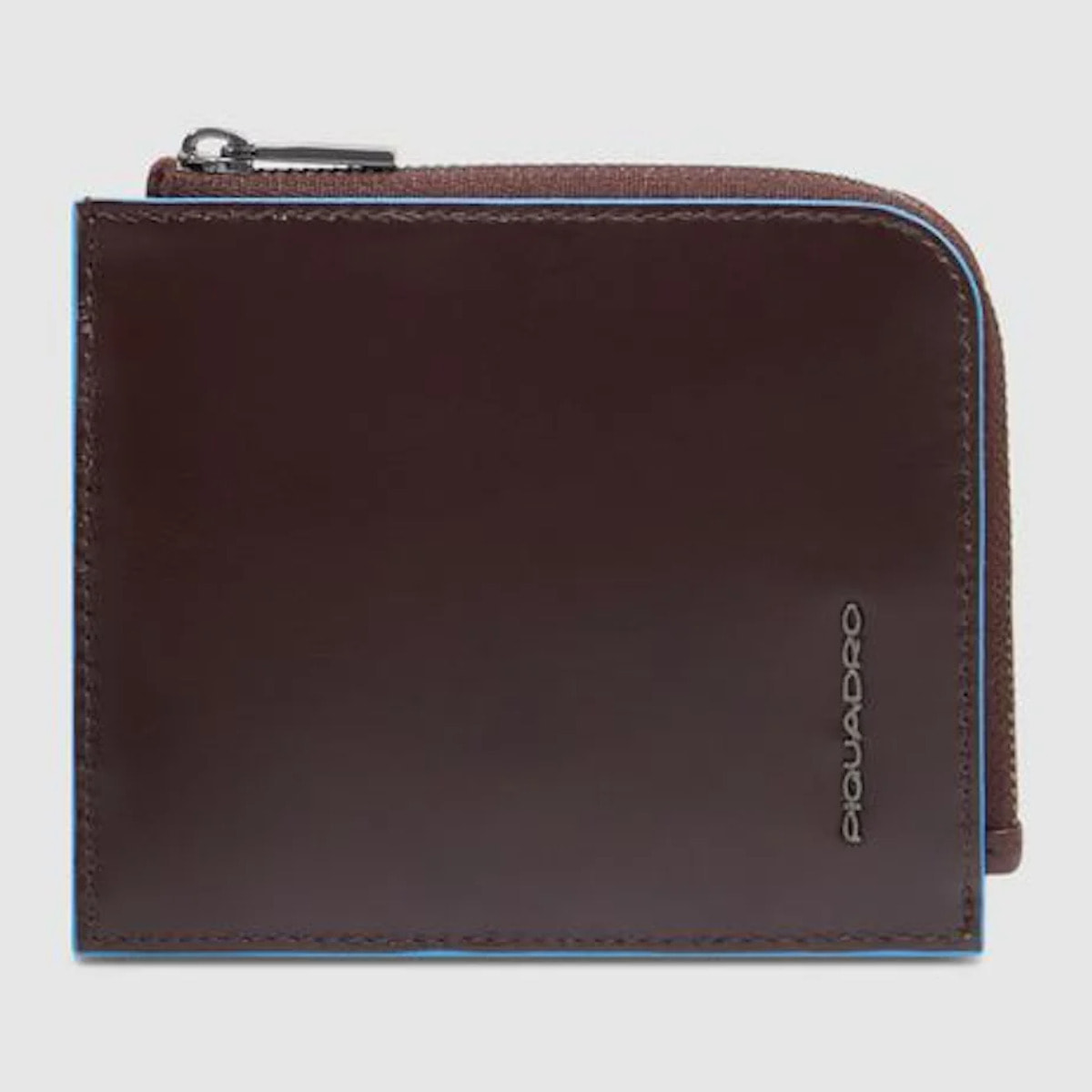 Piquadro Portafogli portacarte di credito in pelle con porta monete, schermato con protezione RFID