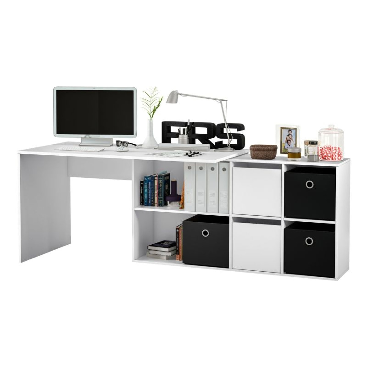 Mesa de escritorio Adapta XL Blanco Artik (Blanco Mate)