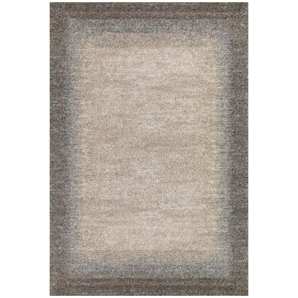 tapis salon 160x230 tissé marron rectangle motif faux uni UNILEGANT