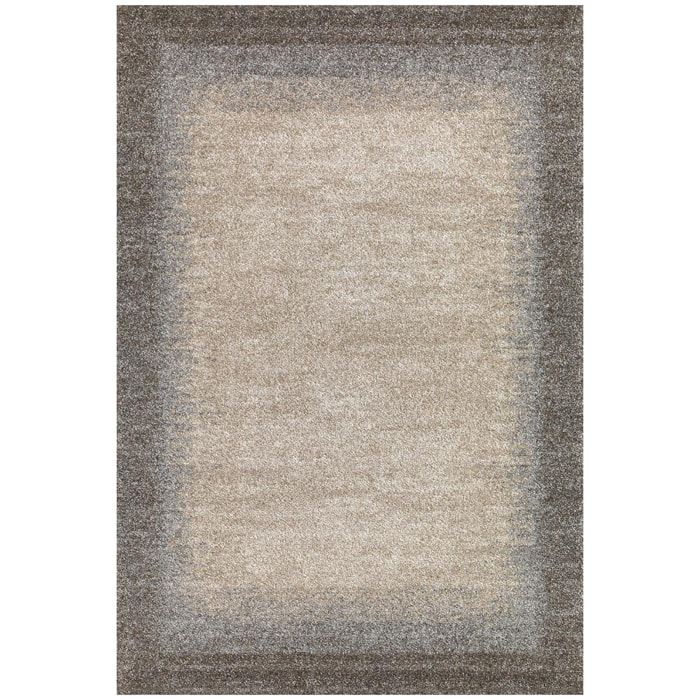 tapis salon 160x230 tissé marron rectangle motif faux uni UNILEGANT