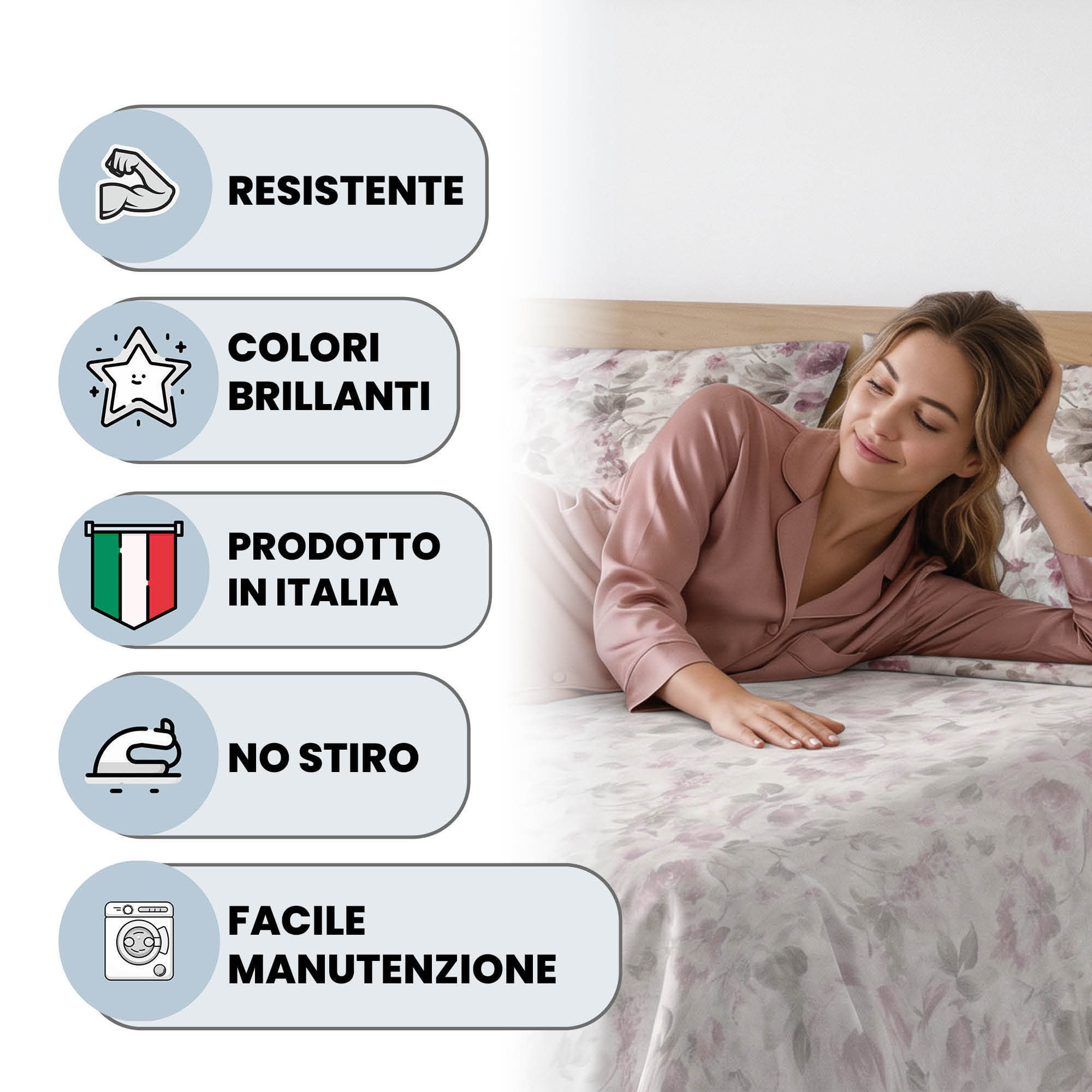 COMPLETO LETTO INFINITY - 100% Microfibra