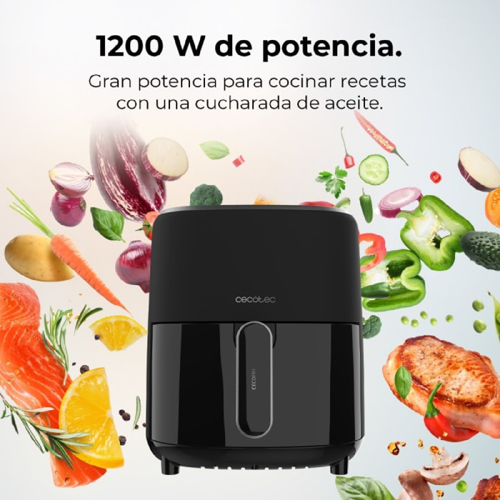 Freidora de Aire sin Aceite de 3,5 L Cecofry Fantastik 3500, Air Fryer 1200 W, D