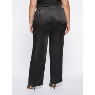 Fiorella Rubino - Pantalones elegantes de raso - Negro