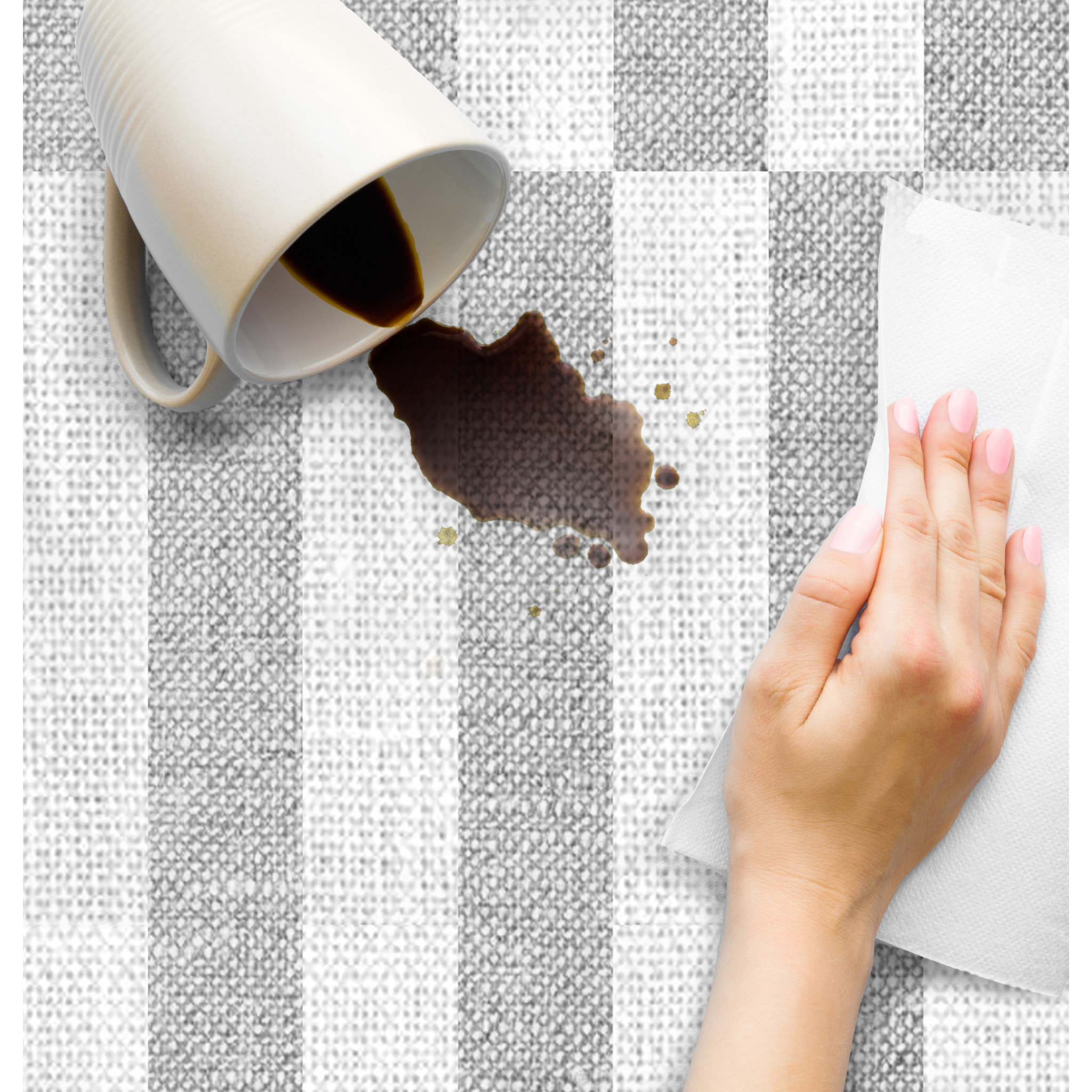 Alfombra de vinilo Dynamic Gris 160x240 cm -PVC antideslizante, vinilica para cocina o salón, lavable, estilo abstracto