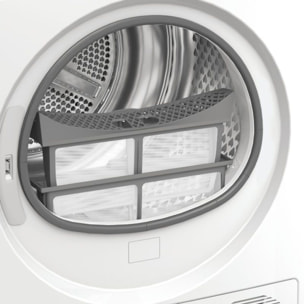 Sèche linge pompe à chaleur WHIRLPOOL CWD122MWBSFR 12kg - Capacité géante XXL & Anti-froissage