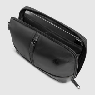 Piquadro Borsello in tessuto riciclato e pelle porta iPad®Pro 11, schermato con protezione RFID