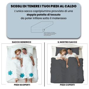 PARURE COPRIPIUMINO WATER WASHED, 100% Microfibra, No Stiro - GRIGIO SCURO