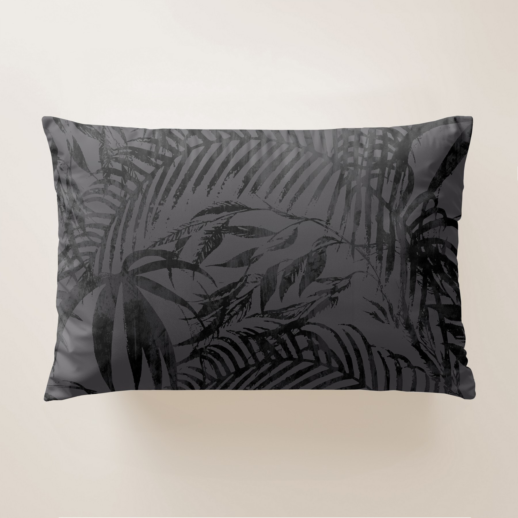 Taie d'oreiller Palm Anthracite