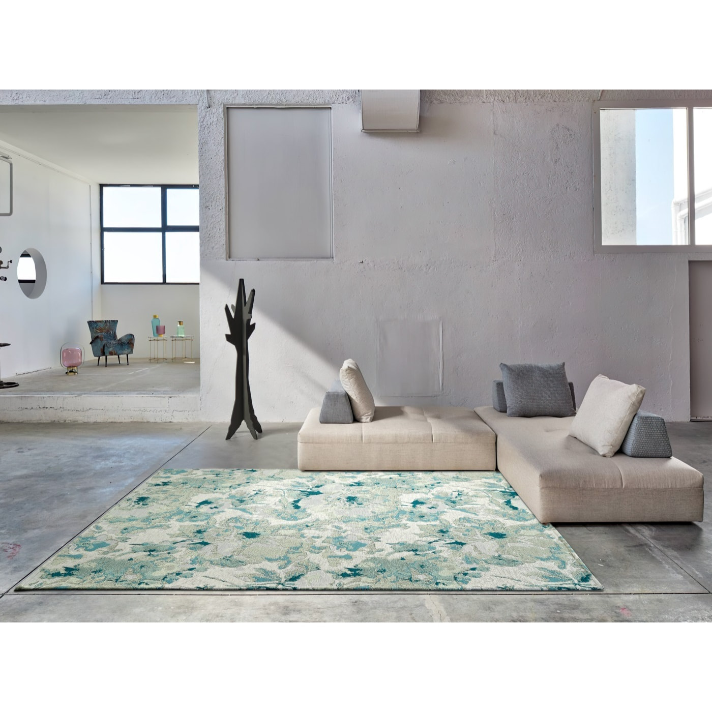 Tappeto Arredo Disegno Fiori Acqua