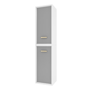 COLONNE DE SALLE DE BAIN SCANDINAVE BLANC A SUSPENDRE - H150xP25xL35cm - NORDIK ASKA