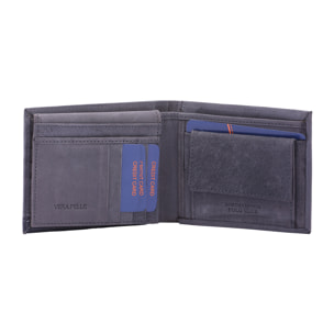 Portafoglio  da uomo In Vera pelle Made in Italy 10x12x3 cm