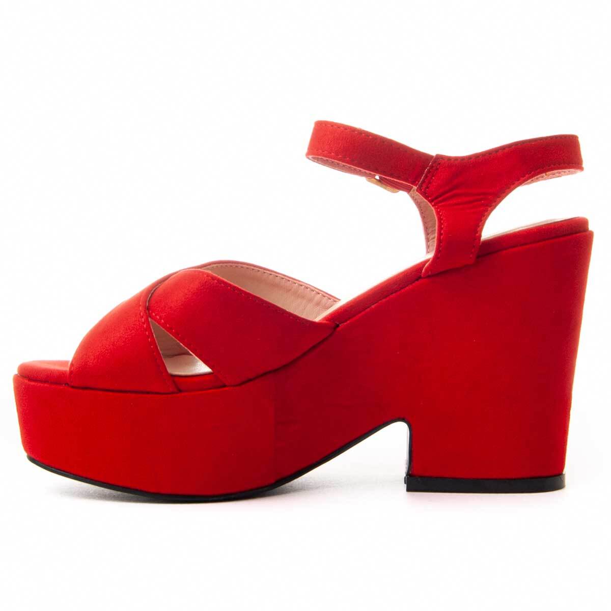 Sandalias de Tacón - Rojo - Altura: 10 cm