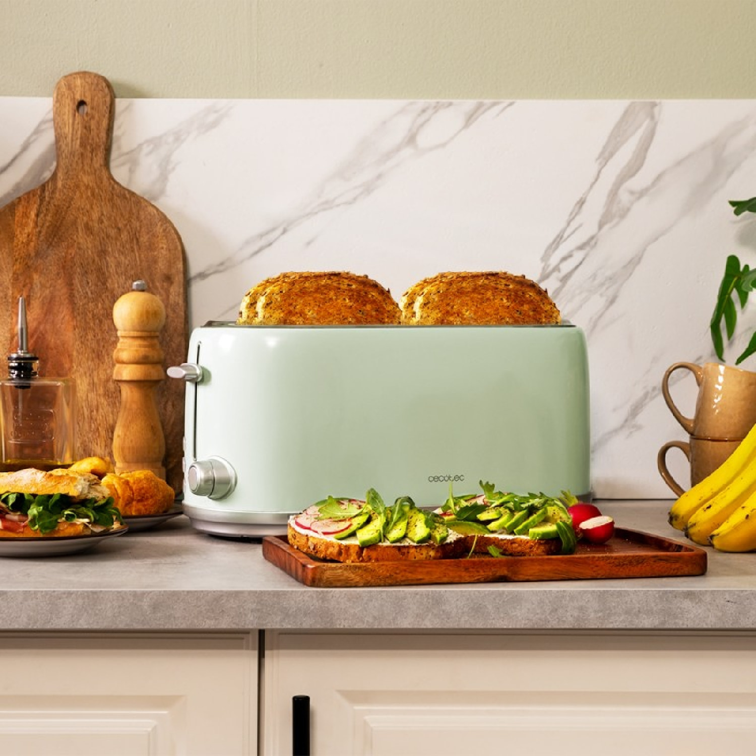 Tostapane verticali Toast&Taste 1600 Retro Double Green Cecotec