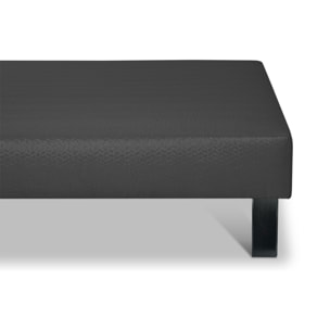 Sommier Tapissier Capucine 1 place | Gris anthracite | Epaisseur 13 cm