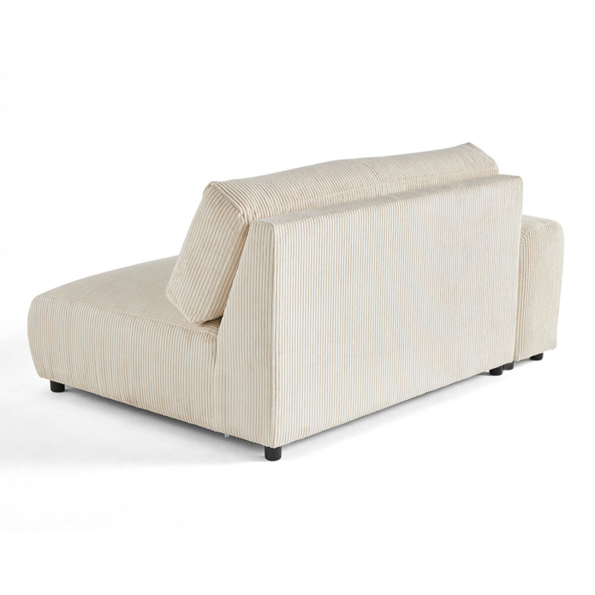 Garance - module d'assise 3 places avec accoudoir gauche - en velours côtelé - Beige
