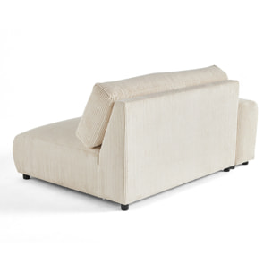 Garance - module d'assise 3 places avec accoudoir gauche - en velours côtelé - Beige