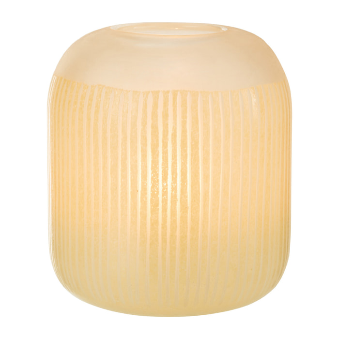 J-Line vase Lignés - verre - jaune clair - medium - 24 cm de hauteur
