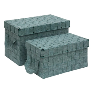Set de 2 paniers Lise vert