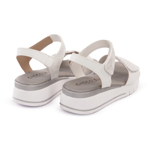 SANDALO ZEPPA FASCIA SIRENA BIANCO