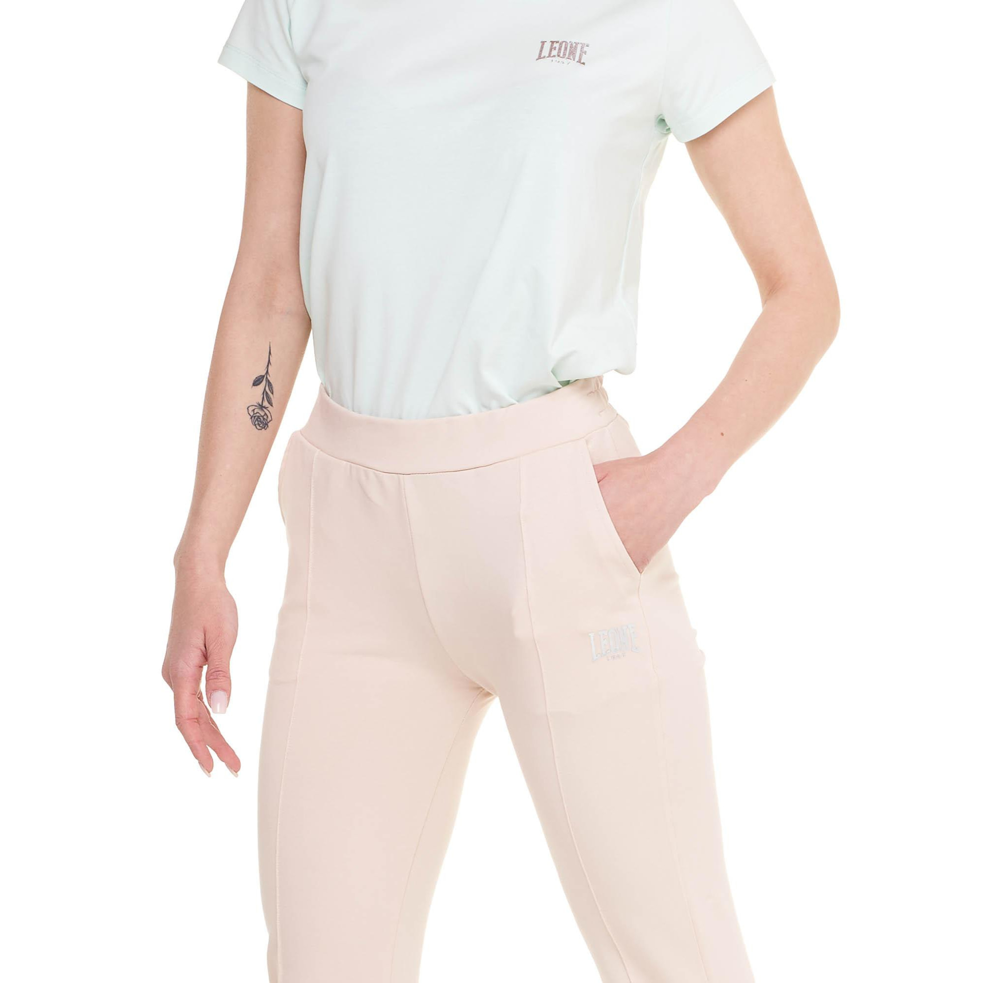 Pantalone dritto donna in felpa Training