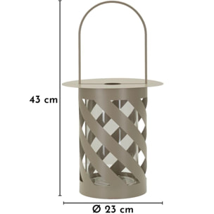 LANTERNA SATURNO TORTORA TWIST CM Ø 23X43