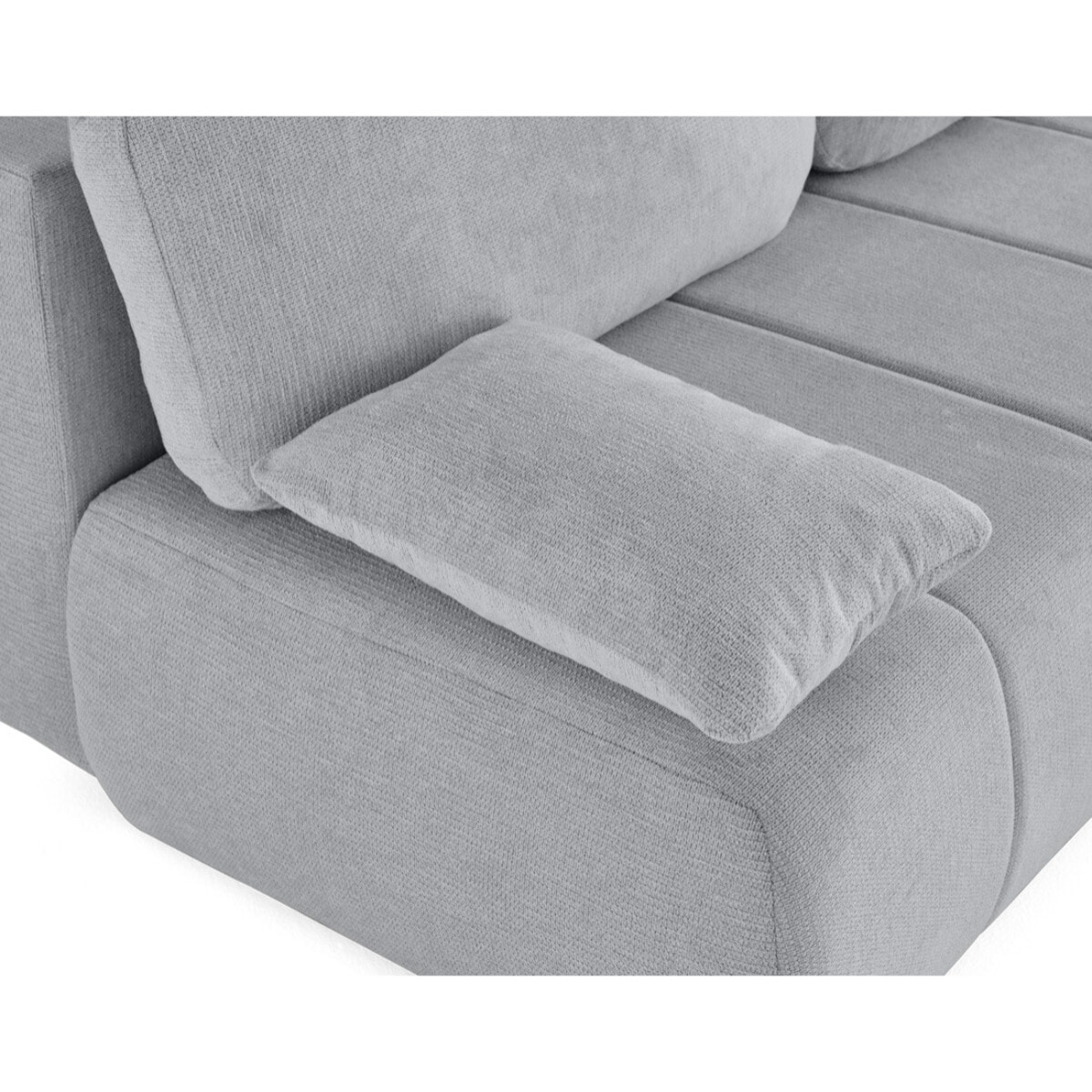 Harper - canapé 3 places convertible avec coffre en tissu texturé - Gris