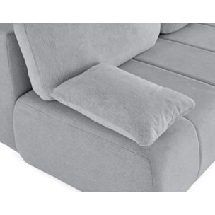 Harper - canapé 3 places convertible avec coffre en tissu texturé - Gris