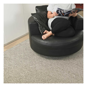 Tapis kilim fait main en laine motif géométrique MIPA