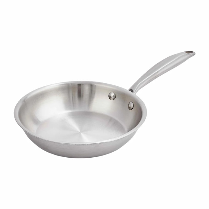 Poêle en inox avec fond triplex