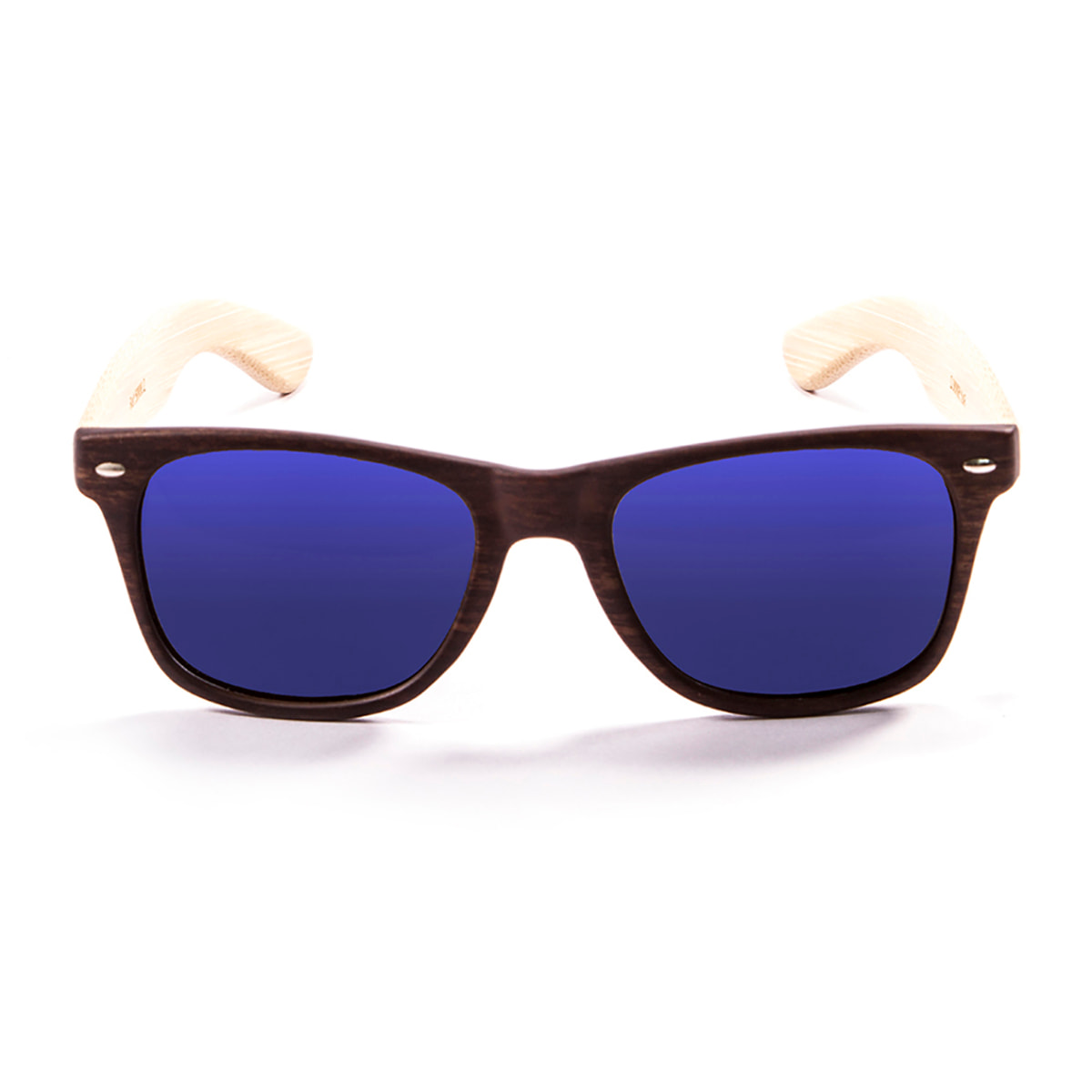 Gafas de sol PALO ALTO NOB HILL - Madera marrón oscuro / Revo azul
