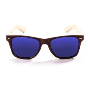 Gafas de sol PALO ALTO NOB HILL - Madera marrón oscuro / Revo azul