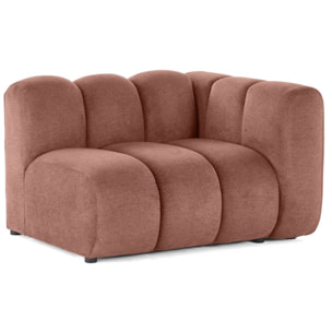 Debbie - module d'assise droit en tissu texturé - Rose