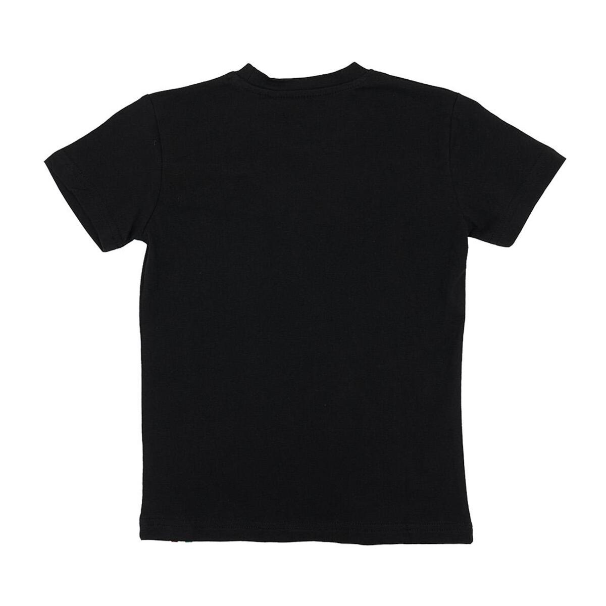 T-shirt da bambino manica corta con stampa e logo Basic