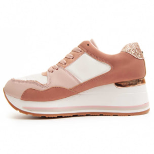 Sneakers - Rosa - Altura: 6 cm