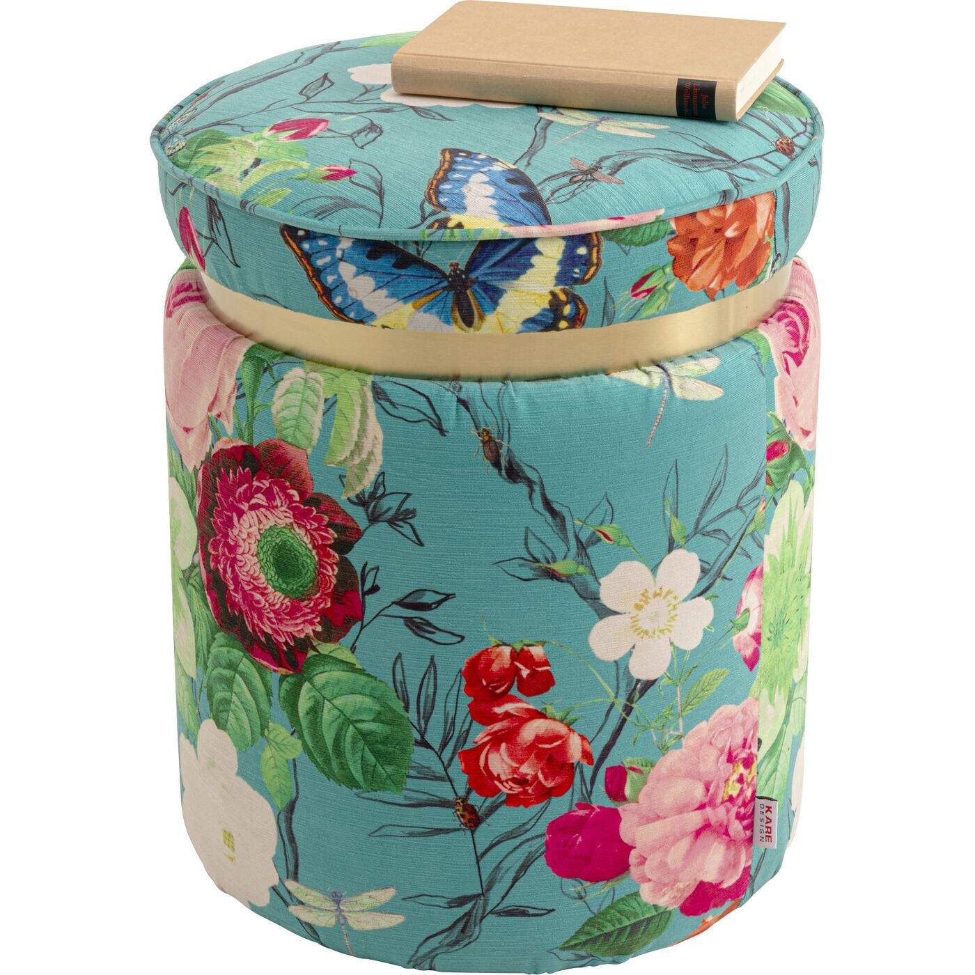 Tabouret Flower Fever 39cm bleu Kare Design