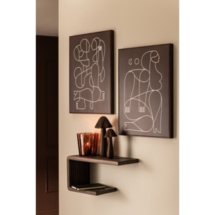 J-Line chandelier - verre - marron - medium