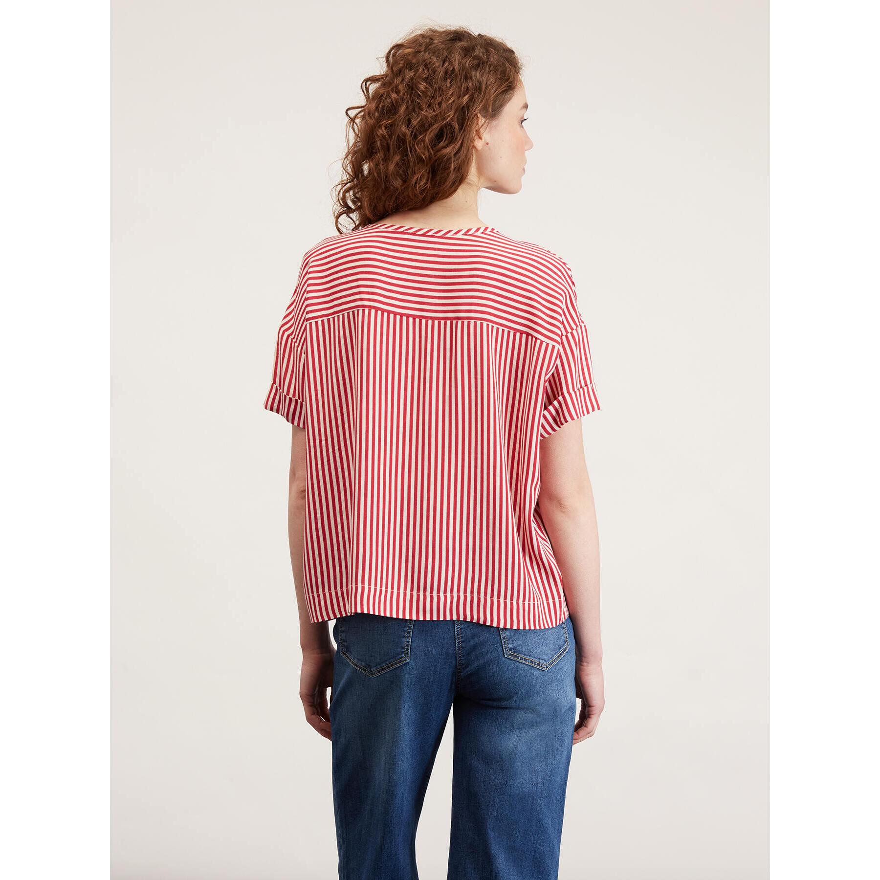 Motivi - Blusa fluida a righe - Rosso