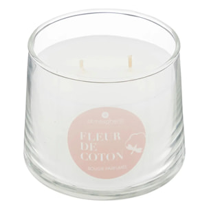 Bougie parfumée "Izor" en verre 300g fleur de coton