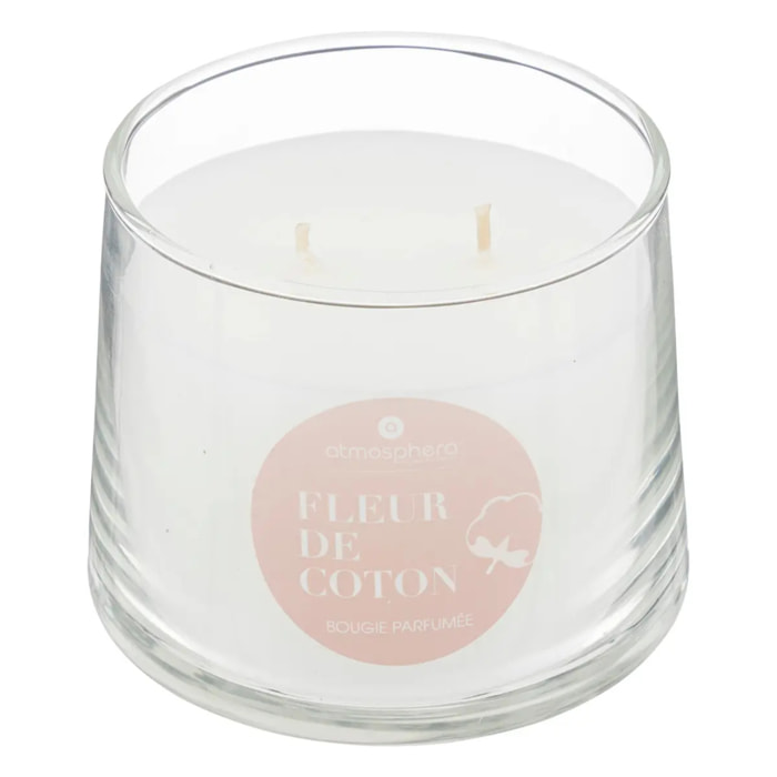 Bougie parfumée "Izor" en verre 300g fleur de coton