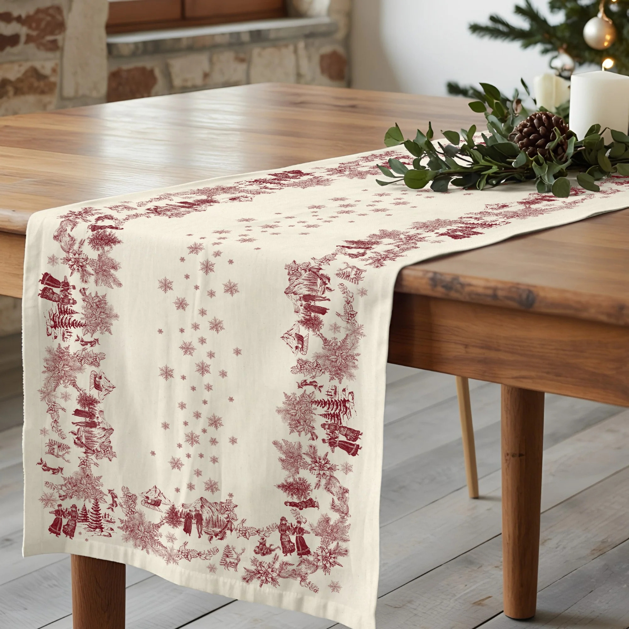 Chemin de table Christmas New Toile