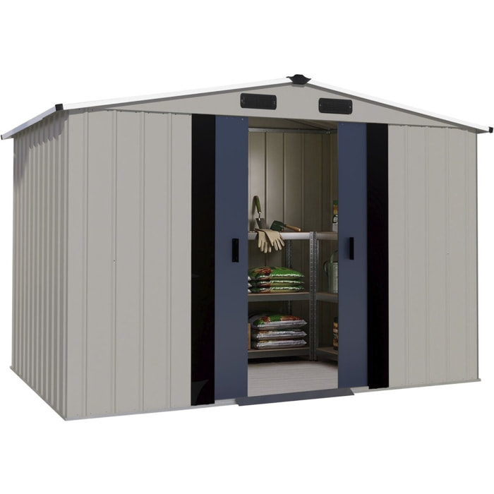 Abri de jardin en métal "Nebraska" - 4,12 m² - Beige