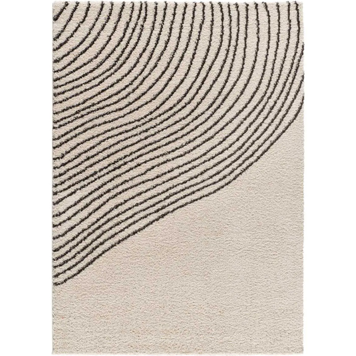 LUSH Alfombra shaggy abstracta blanco, varias medidas disponibles.