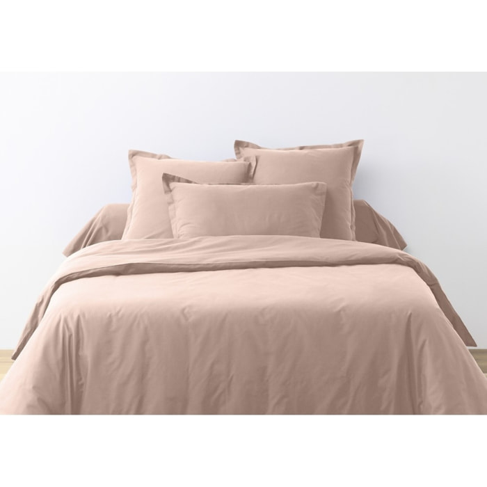 Parure Housse De Couette + 1 taie 100% Coton 57fils Blush