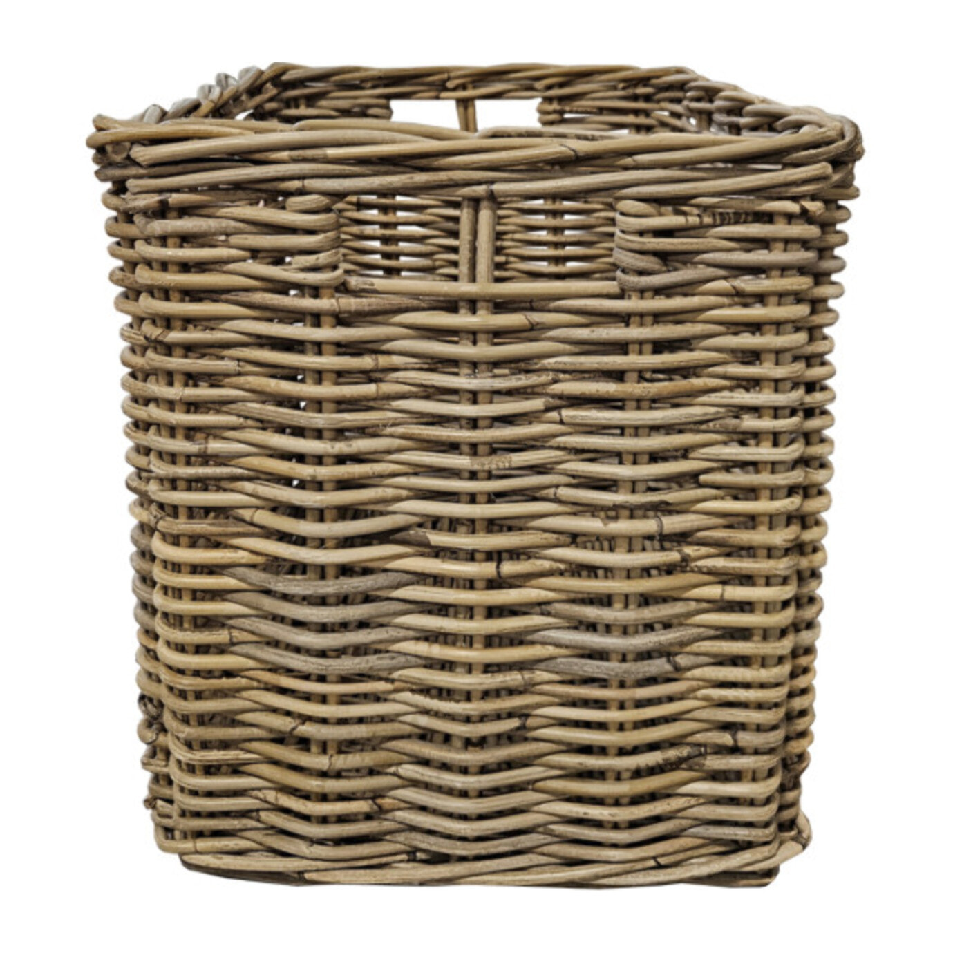 Grand panier H. 42 cm en kubu naturel tressé - EDWIN