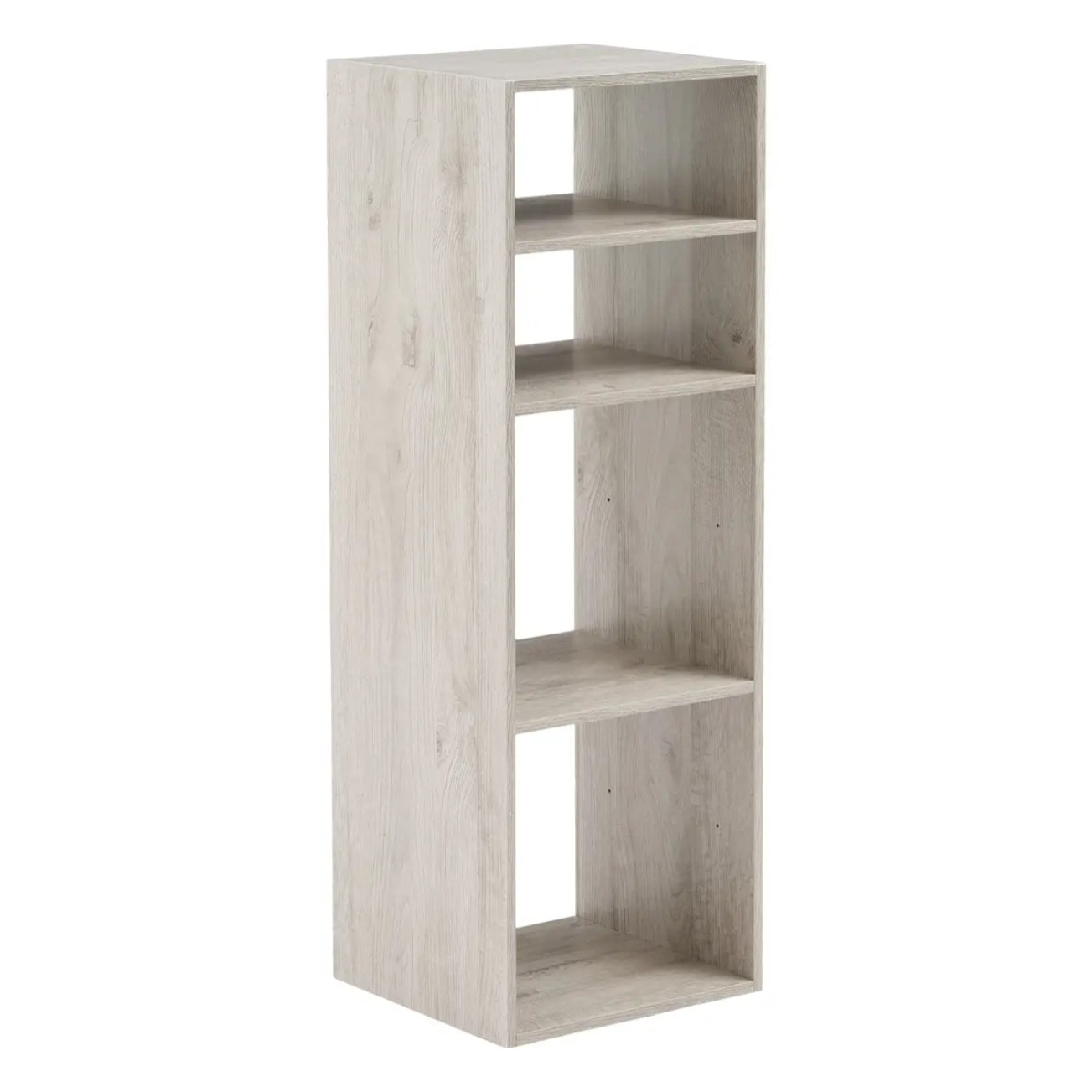 Étagère colonne 4 cases "Mix N' Modul" effet chêne gris