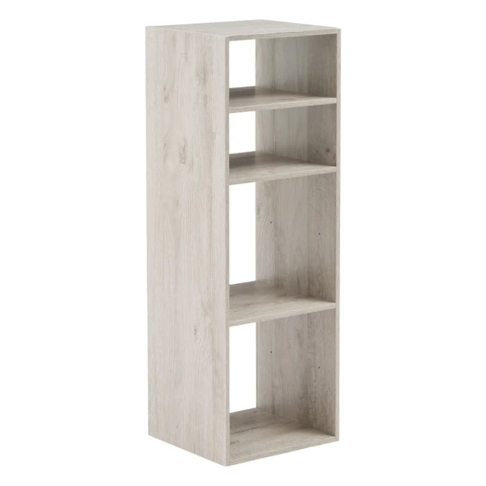 Étagère colonne 4 cases "Mix N' Modul" effet chêne gris