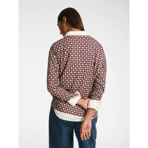 Elena Mirò - T-shirt stampata - Bordeaux