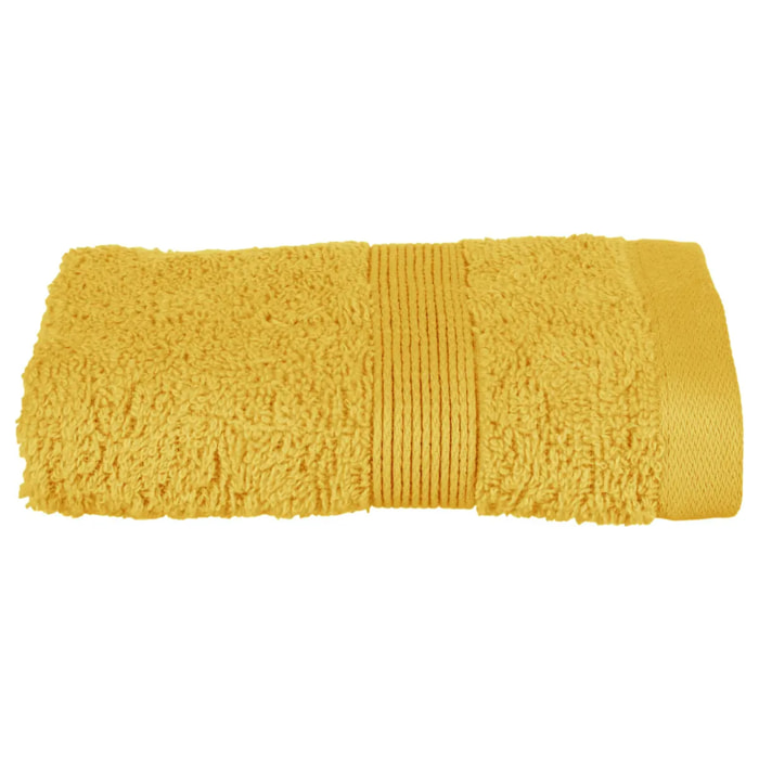 Serviette invité "Essentiel" coton jaune 30x50cm
