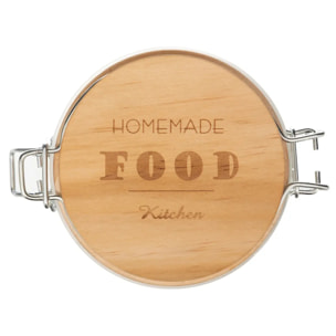 Bocal verre couvercle pin "Wording" 0,75L